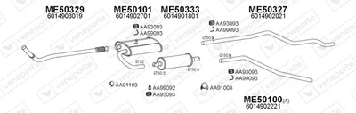 Sistema de gases de escape Mercedes-Benz T1 Van · Mercedes-Benz T1/TN Van