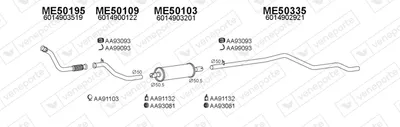 Sistema de gases de escape Mercedes-Benz T1 Platform/Chassis