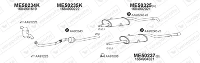 Sistema de gases de escape Mercedes-Benz A-CLASS