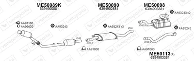Sistema de gases de escape Mercedes-Benz VIANO · Mercedes-Benz VITO Bus · Mercedes-Benz VITO / MIXTO Van