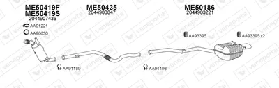 Sistema de gases de escape Mercedes-Benz C-CLASS · Mercedes-Benz C-CLASS T-Model · Mercedes-Benz C-CLASS Coupe