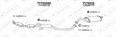 Sistema de gases de escape Toyota COROLLA Saloon · Toyota COROLLA Estate