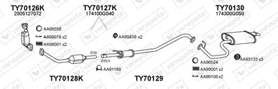 Sistema de gases de escape Toyota AVENSIS Saloon · Toyota AVENSIS Estate · Toyota AVENSIS