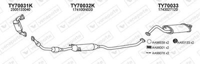 Sistema de gases de escape Toyota COROLLA