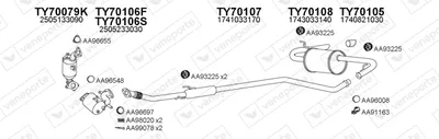 Sistema de gases de escape Toyota URBAN CRUISER