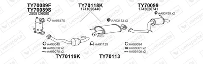 Sistema de gases de escape Toyota RAV 4 III