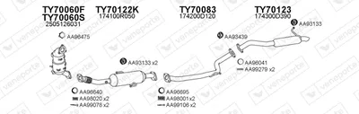 Sistema de gases de escape Toyota AURIS