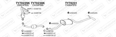 Sistema de gases de escape Toyota IQ