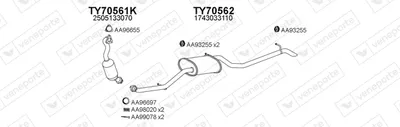 Sistema de gases de escape Toyota IQ