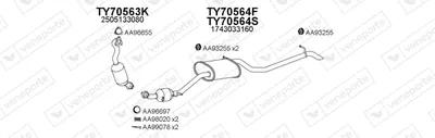 Sistema de gases de escape Toyota IQ