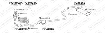 Sistema de gases de escape Toyota AYGO