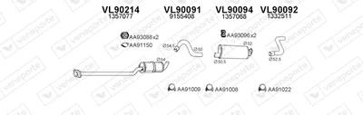 Sistema de gases de escape Volvo 760 · Volvo 760 Kombi