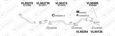 Sistema de gases de escape Volvo 340-360 Saloon