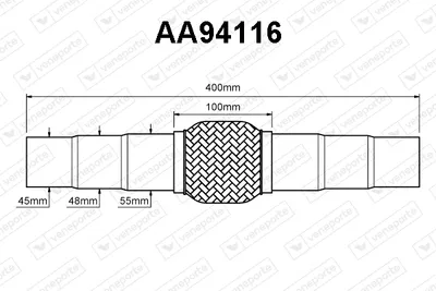 Unión flexible, escape VENEPORTE AA94116