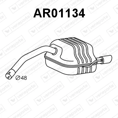 Silenciador posterior Alfa Romeo 147