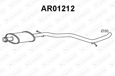 silenciador del medio Alfa Romeo 156 · Alfa Romeo 156 Sportwagon · Alfa Romeo GT