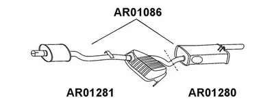 Presilenciador Alfa Romeo 145 · Alfa Romeo 146