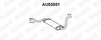 Silenciador posterior Audi 80 B2 Saloon · Audi COUPE B2