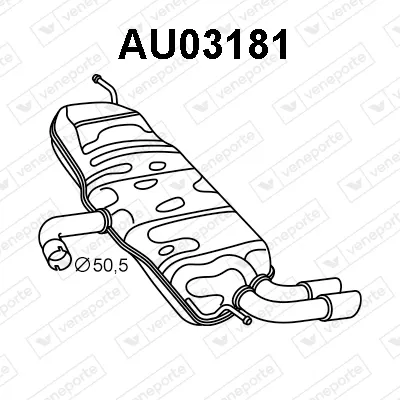 Silenciador posterior Audi A3 Sportback