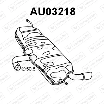 Silenciador posterior Audi A3