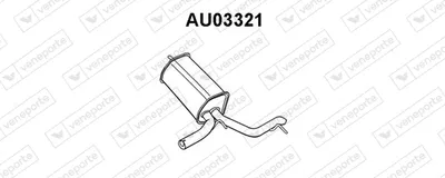 Silenciador posterior Audi A2
