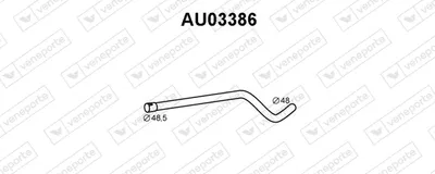 Tubo de escape VENEPORTE AU03386