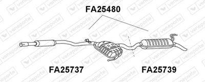Silenciador posterior Fiat BRAVA · Fiat BRAVO I