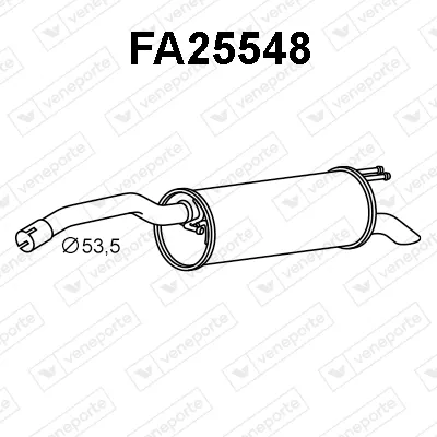 Silenciador posterior Fiat STILO · Fiat BRAVO II · Lancia DELTA III
