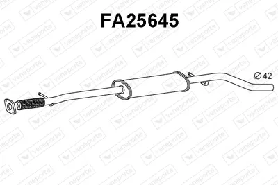 silenciador del medio Fiat PUNTO