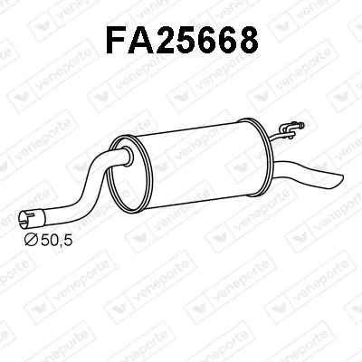 Silenciador posterior Fiat PUNTO · Fiat PUNTO Hatchback Van · Fiat IDEA