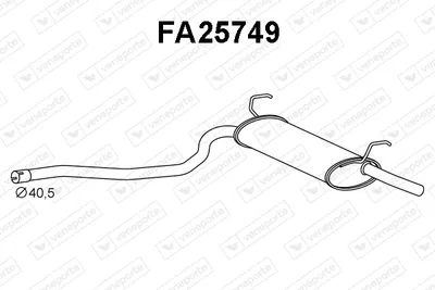 Silenciador posterior Fiat PANDA