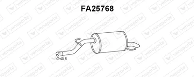 Silenciador posterior Fiat GRANDE PUNTO · Fiat PUNTO EVO · Fiat PUNTO