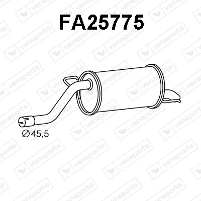 Silenciador posterior Fiat GRANDE PUNTO · Fiat PUNTO EVO · Fiat PUNTO Hatchback Van