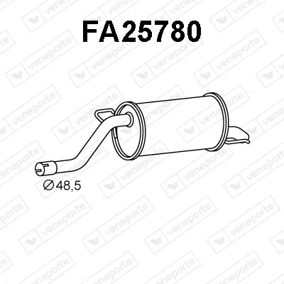 Silenciador posterior Fiat GRANDE PUNTO · Fiat PUNTO EVO · Fiat PUNTO Hatchback Van