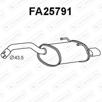 Silenciador posterior Fiat 500 · Fiat 500 C · Ford KA
