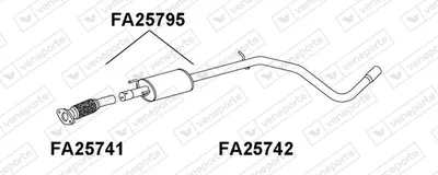 silenciador del medio Fiat STILO · Fiat BRAVO II