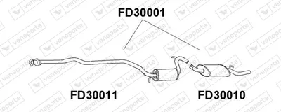 Silenciador posterior Ford ESCORT III · Ford ESCORT IV