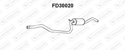 silenciador del medio Ford FIESTA III