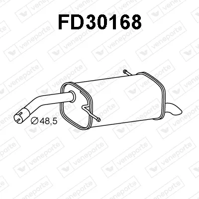 Silenciador posterior Ford FIESTA VI · Ford FIESTA VI Van
