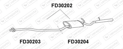 Silenciador posterior VENEPORTE FD30202