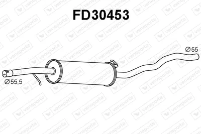 silenciador del medio Ford GALAXY I · Seat ALHAMBRA · Vw SHARAN