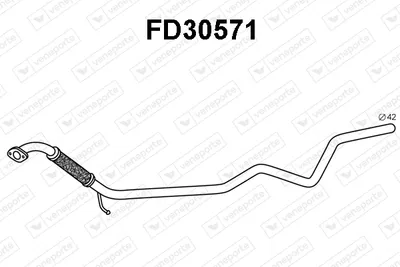 Tubo de escape Ford FIESTA V · Ford FUSION · Mazda 2