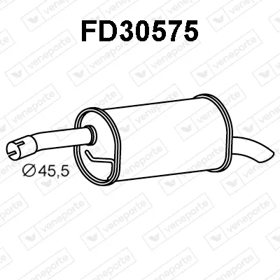 Silenciador posterior Ford FIESTA V · Ford FIESTA V Van · Mazda 2