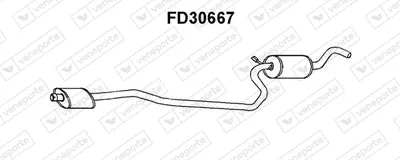 silenciador del medio Ford FIESTA III