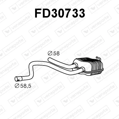 Silenciador posterior Ford MONDEO I Turnier · Ford MONDEO II Turnier