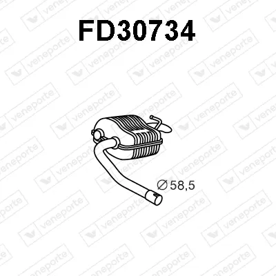 Silenciador posterior Ford MONDEO I Turnier · Ford MONDEO II Turnier
