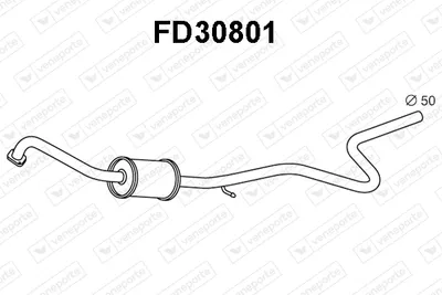 silenciador del medio Ford FIESTA V · Ford FUSION