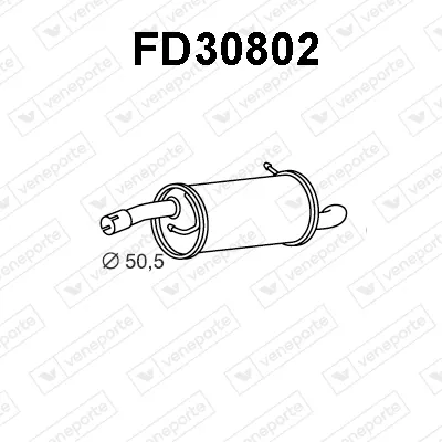 Silenciador posterior Ford FIESTA V