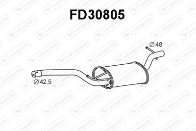 silenciador del medio Ford FOCUS C-MAX · Ford FOCUS II · Ford FOCUS II Turnier