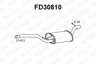 silenciador del medio Ford FOCUS C-MAX · Ford FOCUS II · Ford FOCUS II Turnier